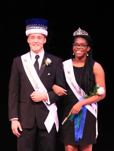 Zenner and Nkwonta, the Homecoming royalty.