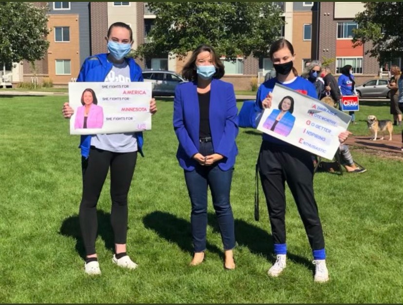 Lily and Delaney showing up for Angie Craig!